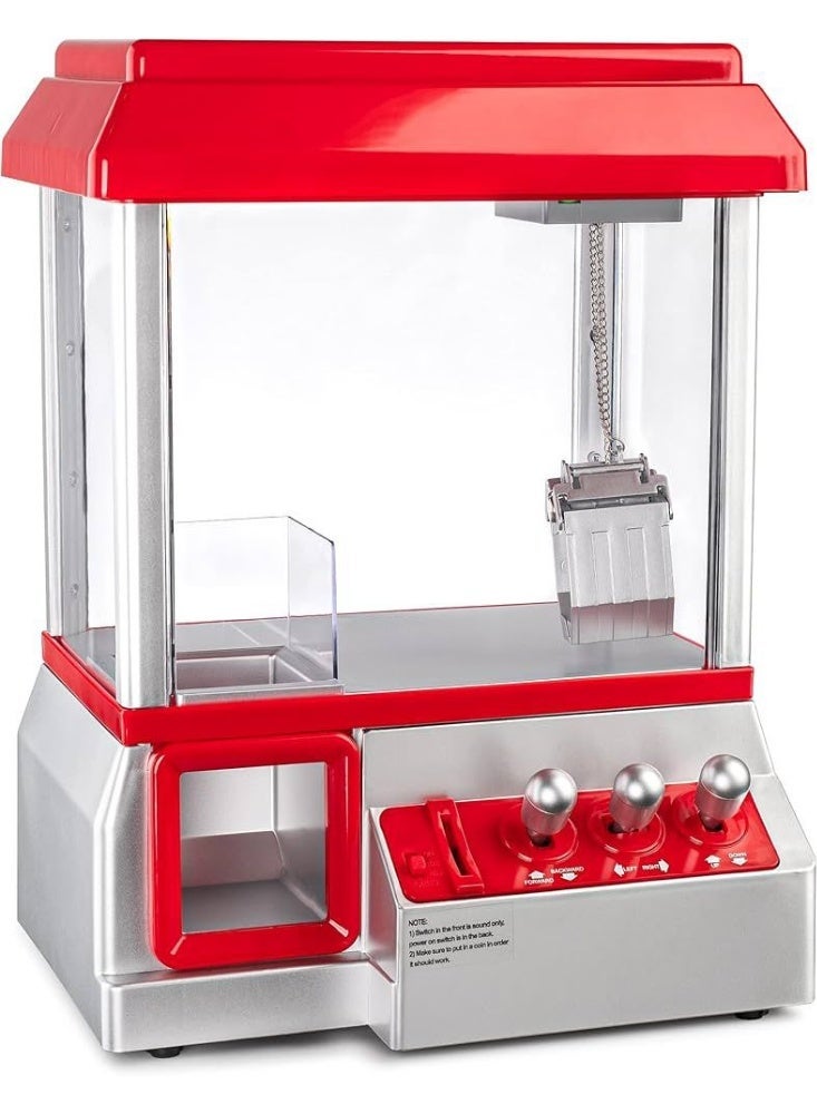 Mini Claw Machine Arcade Game for Kids | Candy Grabber Prize Vending Toy with Lights & Music | USB & Battery Powered | Birthday & Party Gift for Boys & Kids - Image 1